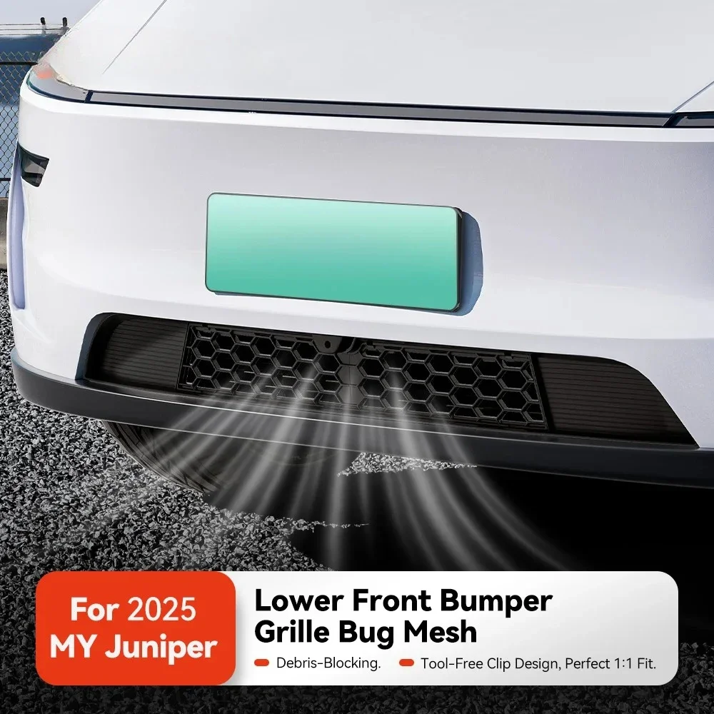 For Tesla Model Y Juniper 2025 Anti-insect Front Grill Guard Grille Inserts Mesh Launch Air Inlet Vent Cover Bumper Accessory
