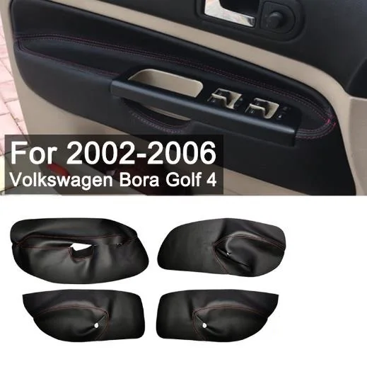 Right rudder driving For Volkswagen Bora Golf 4 mk4 (1998- 2005)Protective Interior Door Panel Armrest Microfibre Leather Cover