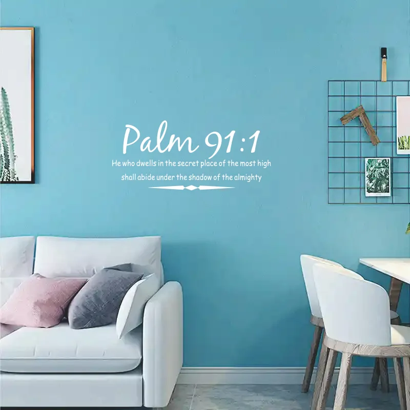 Christian Psalm 91:1 Bible Verse Wall Sticker He Who Dwells In The Secret Place Family Love Pray Religion Quote Wall Decal #548