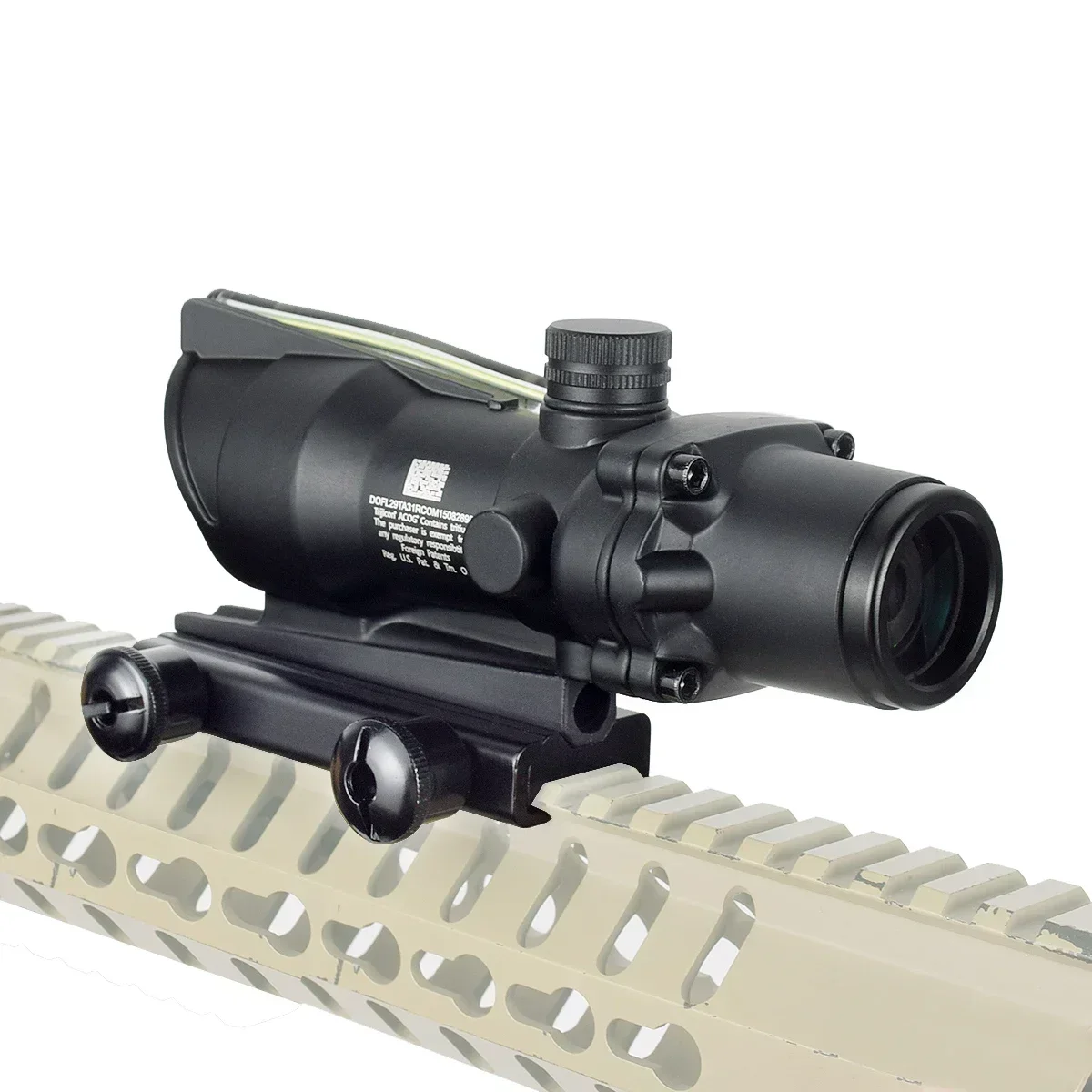 Taktisches Acog 4x32 1x32 Leucht punkt visier Echte Glasfaser beleuchtet grünes Punkt Zielfernrohr für 20mm Weber schiene für die Gewehr jagd