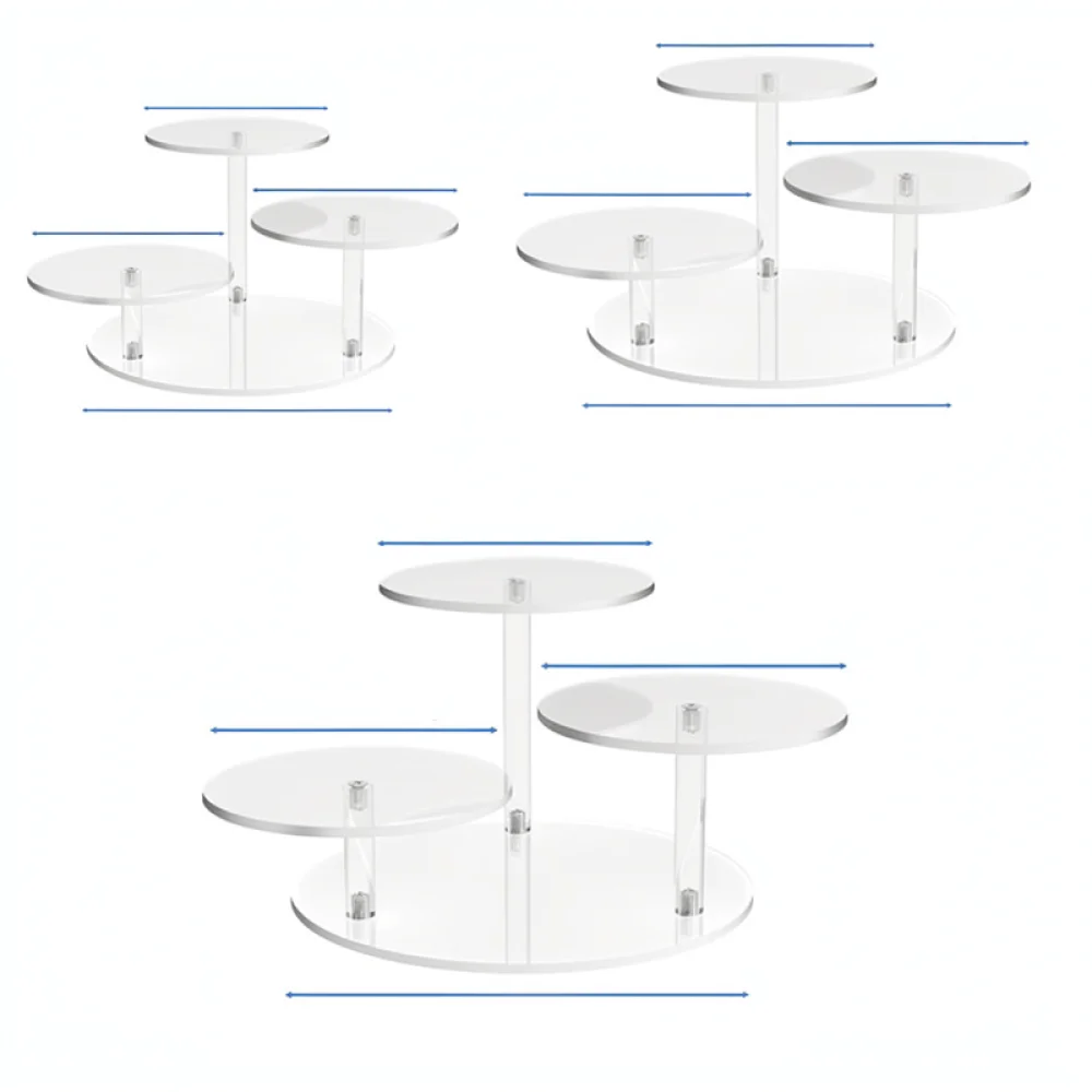 Acrylic Three Tiered Storage Organizer Rack Desktop Display Stand For Figures Models Crafts Ornaments Holder Shelf Unit