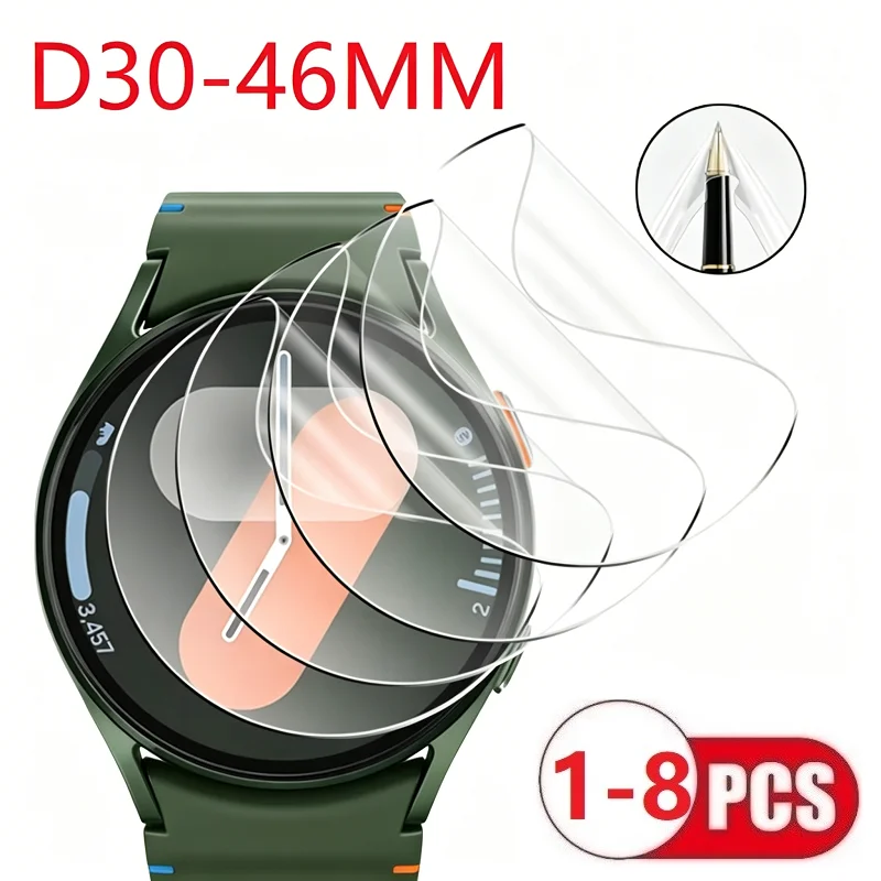 Smart Watch Screen Protector Round Watch 37mm 35mm 40mm 41mm 39mm 38 36 34 33 42 43 44 45 30 - 46 MM Soft Watch Hydrogel Film