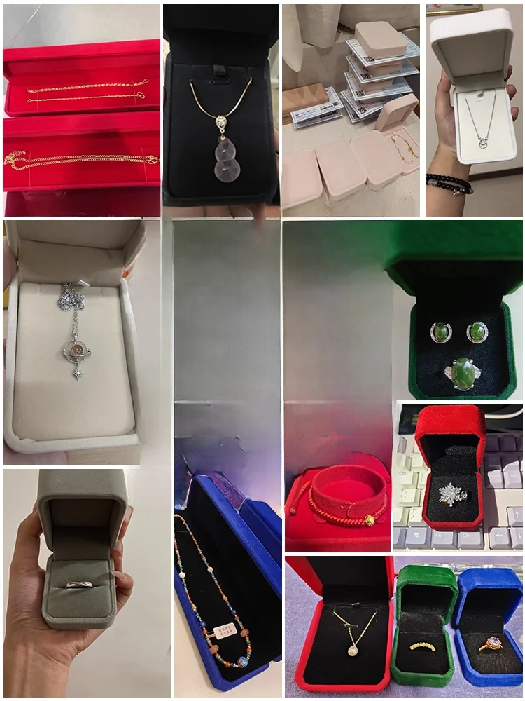 

Nang Коробка для хранения ювелирных изделий Коробка для колец Длинные бархатные тканевые серьги Ожерелье Браслет Подарочная коробка для ювелирных изделий Коробка для рисования Faion Acc...