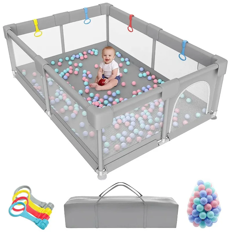 

Thickened indoor fence with guardrail Children's crawling mat Children's game fence Living room floor