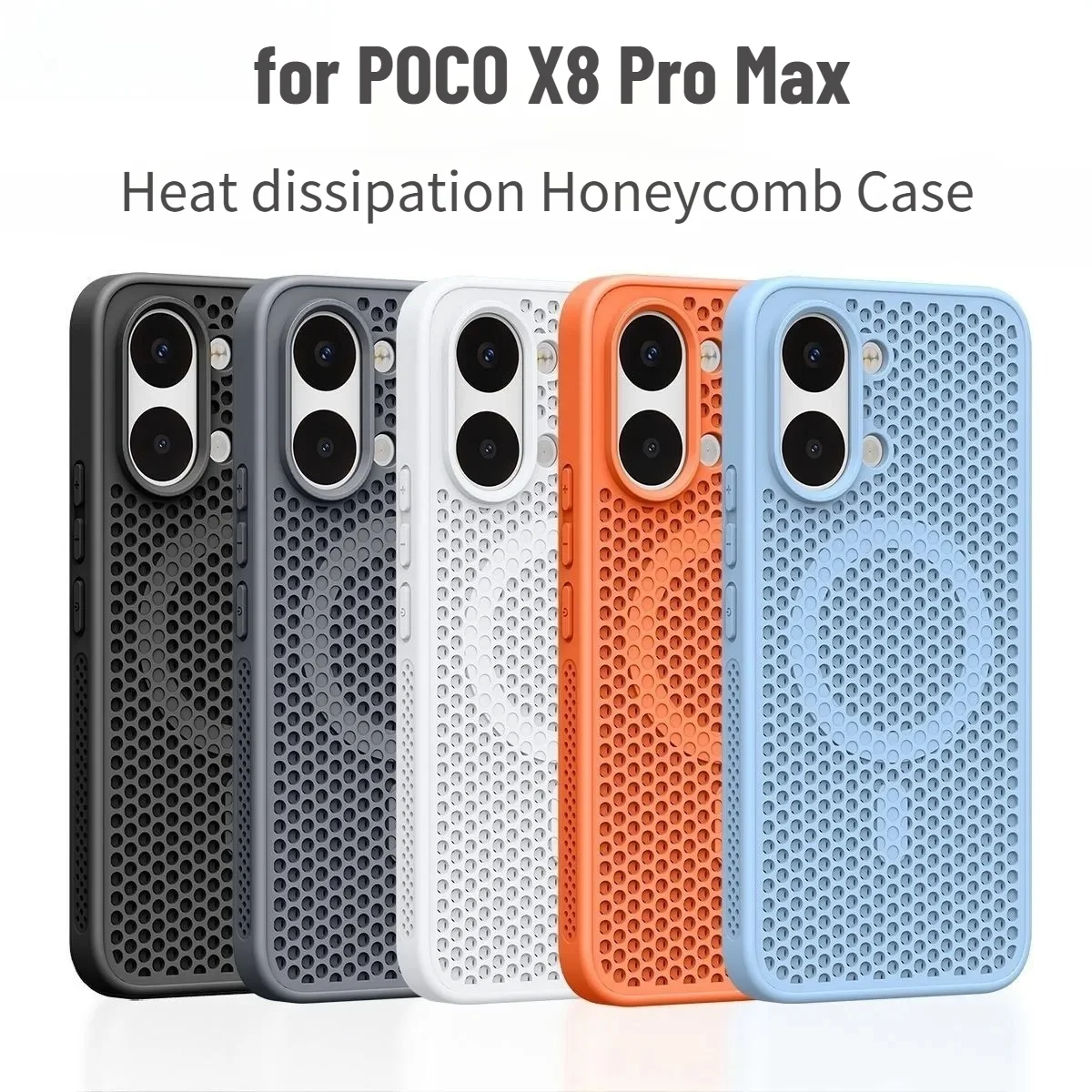 Luxury Colorful Heat Dissipation PC+TPU Phone Case For Xiaomi POCO X8 Pro Max F8 Ultra F7 Ultra Magnetic Anti-drop Protect Cover