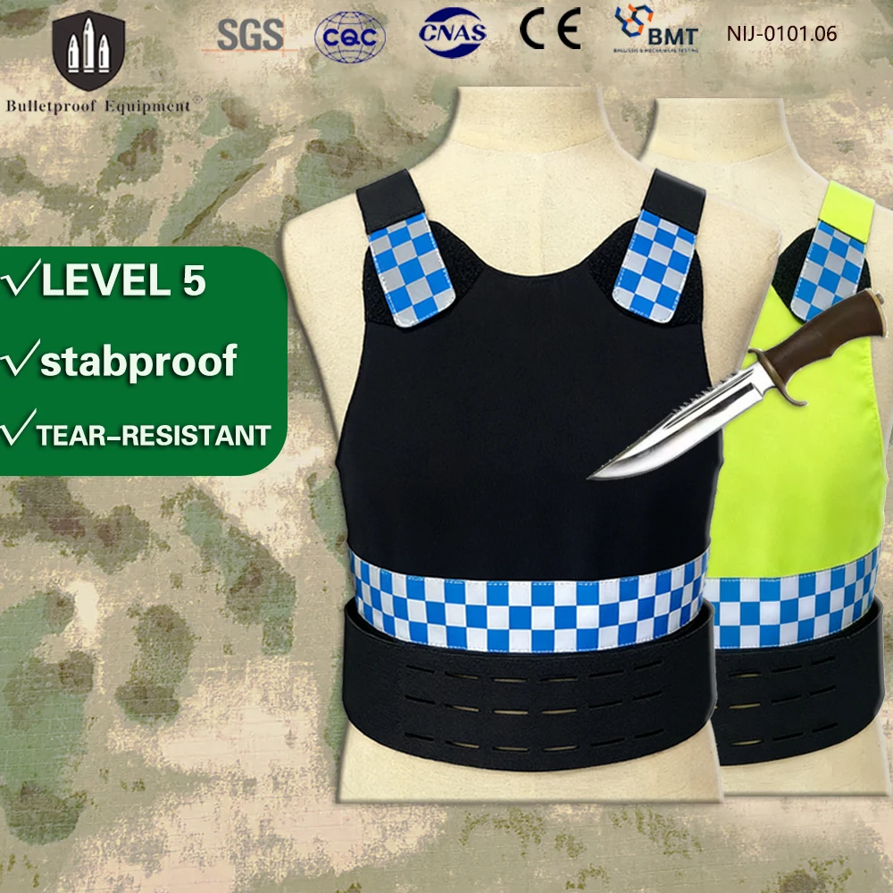 SGS Level 5 Tactical Stab Resistant Anti Cut Anti Slash Soft Stabproof Armor Quick Response Combat Vest Security Guard