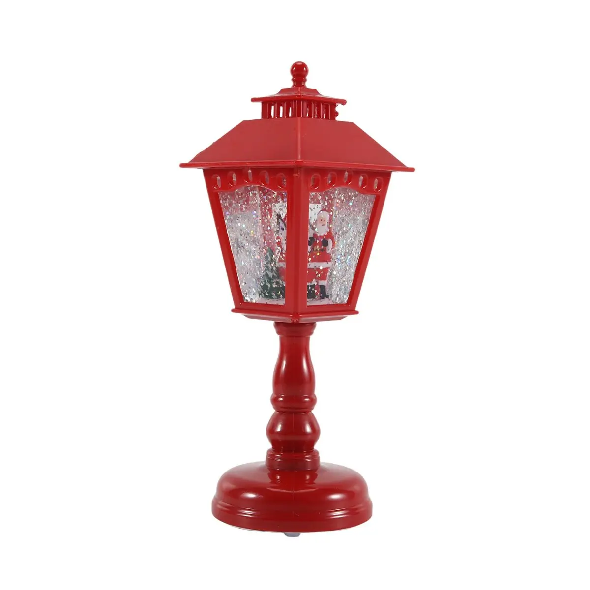DT39 Christmas Decorations Crystal Luminous Night Light Ornaments Table Lamp Home Decoration Red LED