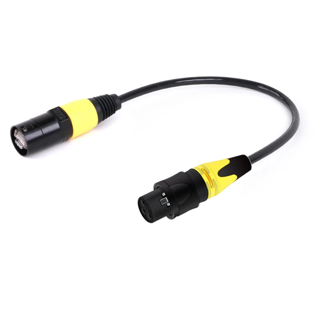 Ethernet Cable to XLR,Waterproof 3Pin XLR Female to UTP RJ45 8P8C CAT5/5E Male Connector LAN Network Adapter Extension Cord