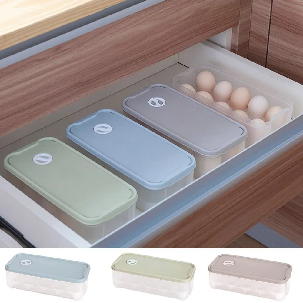 

Plastic 10 Grids Egg Holder Simple Stackable Special Egg Storage Containers with Lid Airtight Egg Storage Box Refrigerator