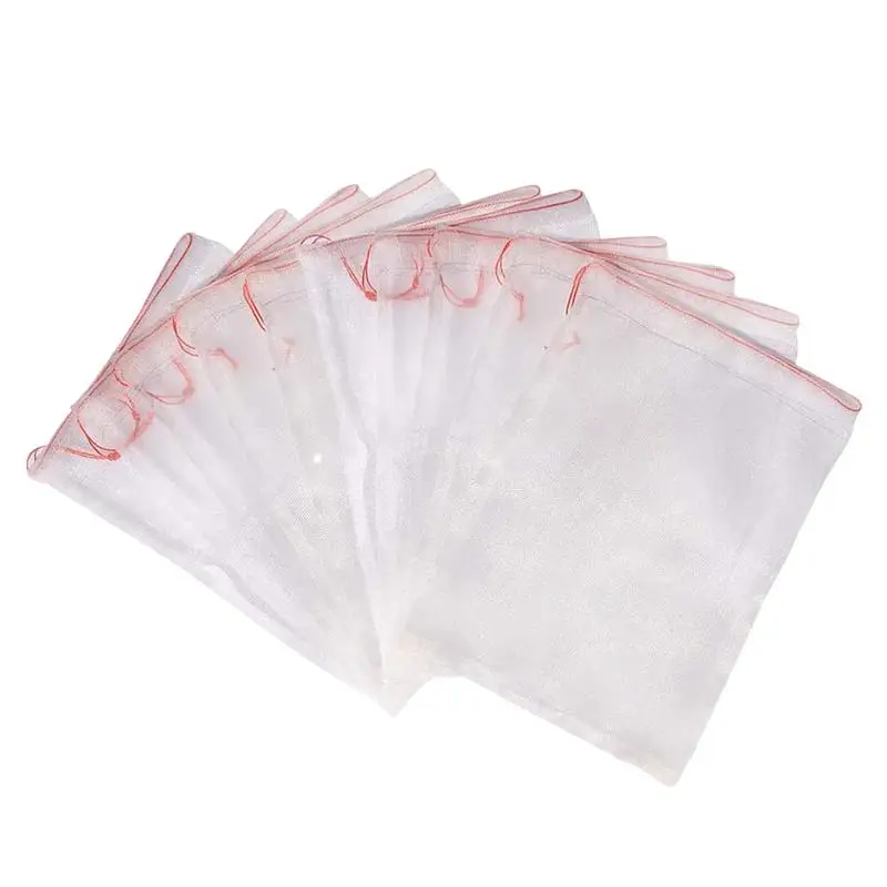 

Fruit Protection Bags 4x6 Inch 100PCS Mesh Pouches Set Garden Netting Bags With Drawstring For Fruit Trees Vegetable Tomatoes