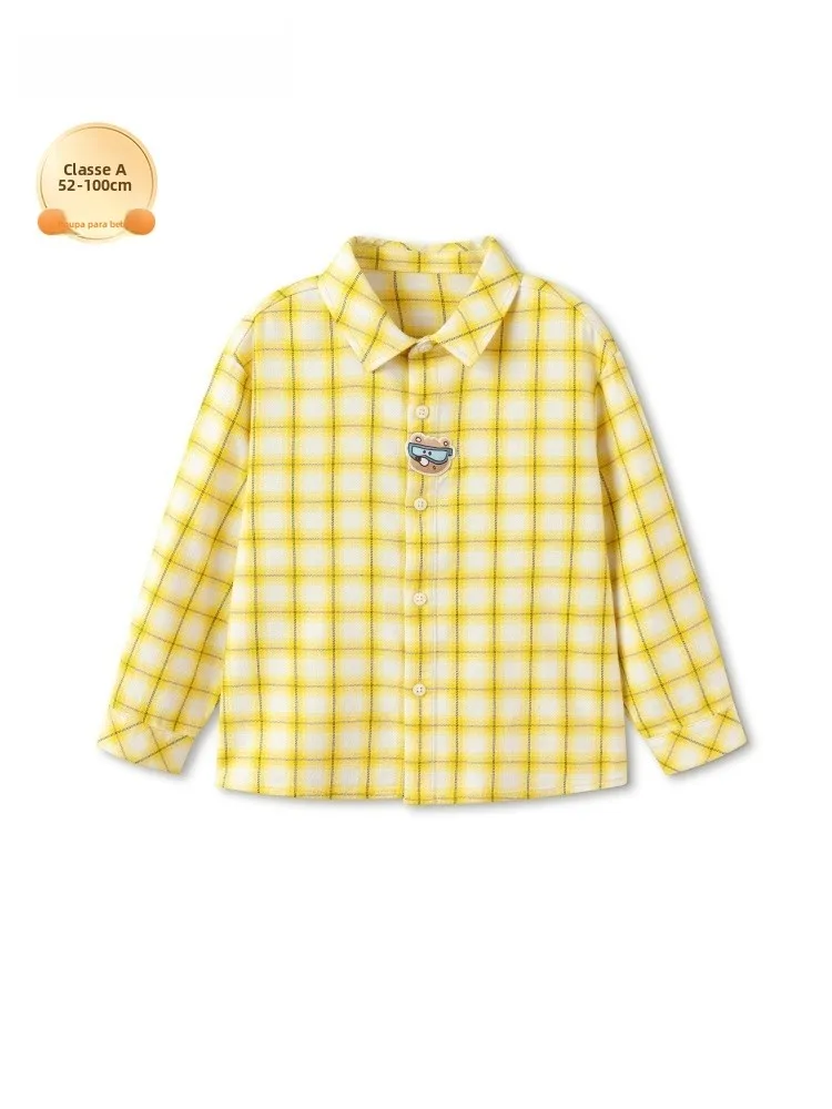 barbarbar-children's-plaid-long-sleeve-shirt-boys-girls-autumn-wear-2026-new-style-cotton-blend-breathable-casual-shirt