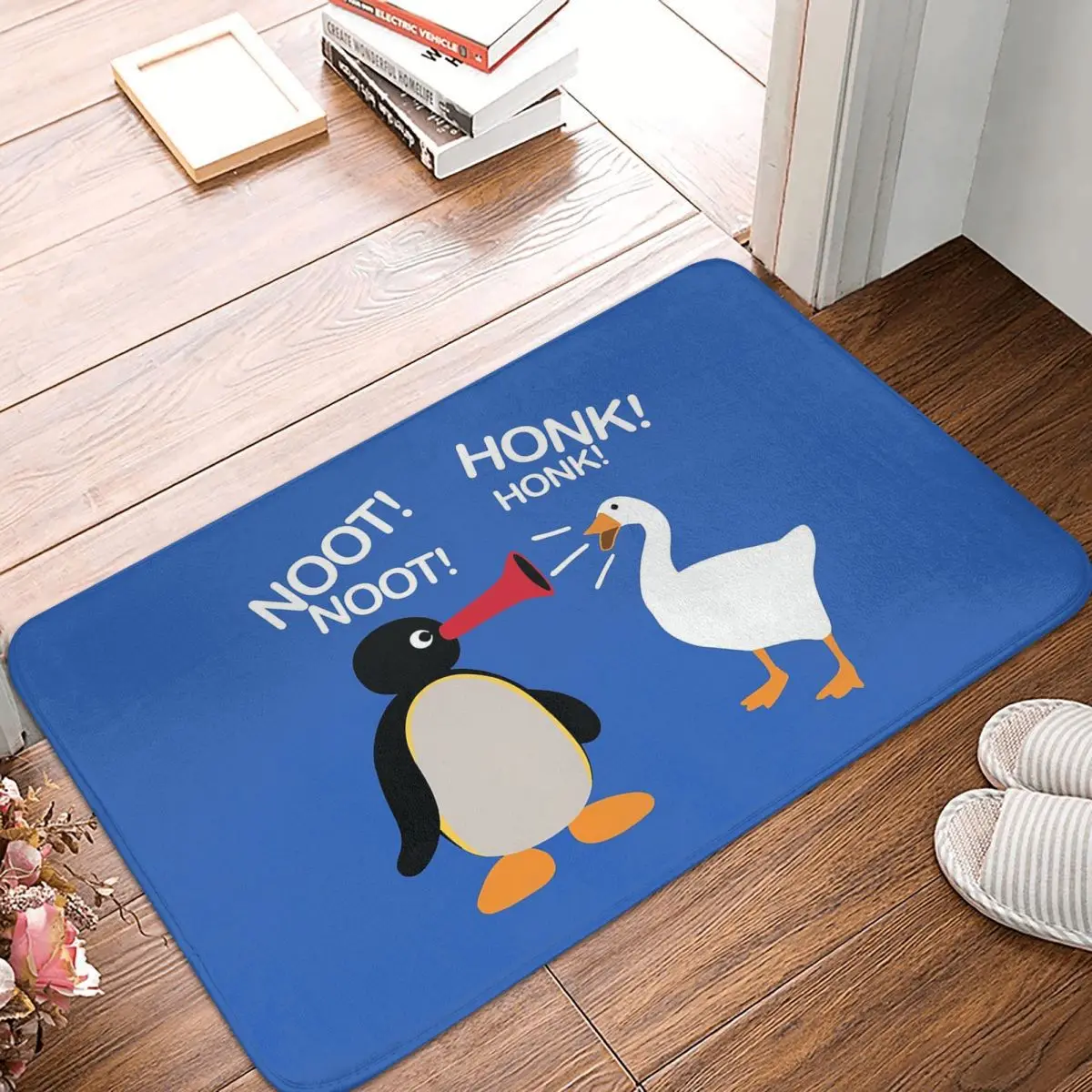 Noot Noot Honk Honk Pingu And Duck Non-slip Doormat Floor Mat Carpet Rug for Kitchen Entrance Bathroom Living room Footpad Mats