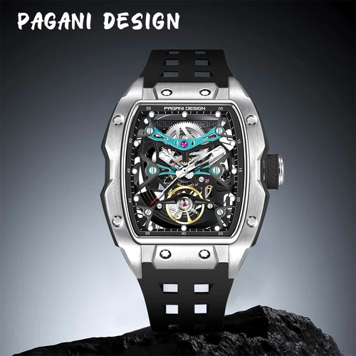 Pagani Design-reloj mecánico para hombre, resistente al agua hasta 50 metros, caja de acero inoxidable, Esfera luminosa, novedad de 2024