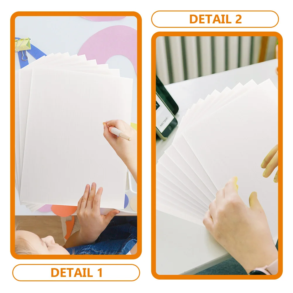 10pcs 10 White Foam Boards Decorative Display Flexible Drop-resistant Thick Poster for Kindergarten Projects Model Making