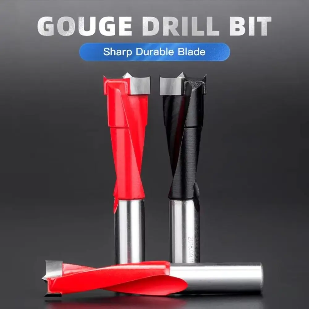 New 2 Flute Drill Bits 10mm Shank Left/Right Router Bits Carbide Row Drill Wood Alloy