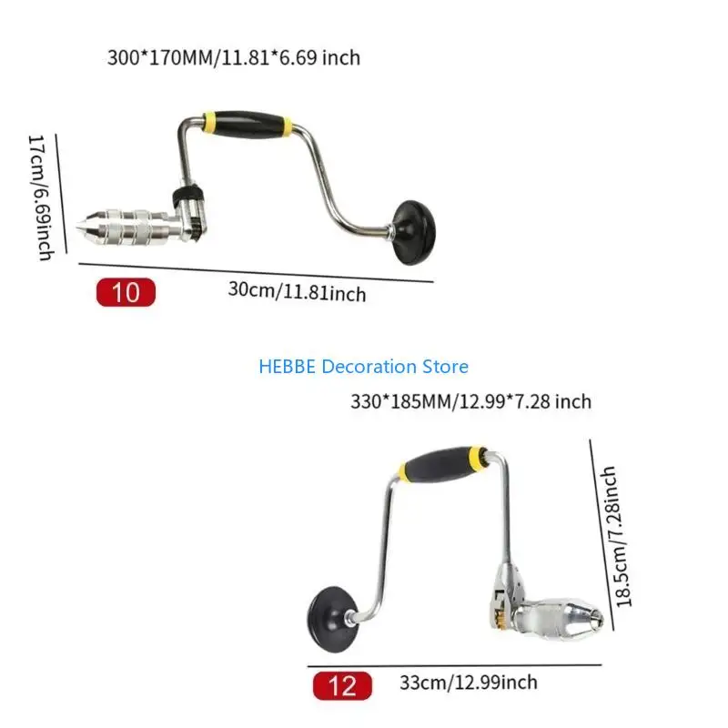 B0KC Multifunctional Carpenter Bit Support Hand Tool Hand Crank Drill for High Precisions Drilling In Metal & Fiberglass