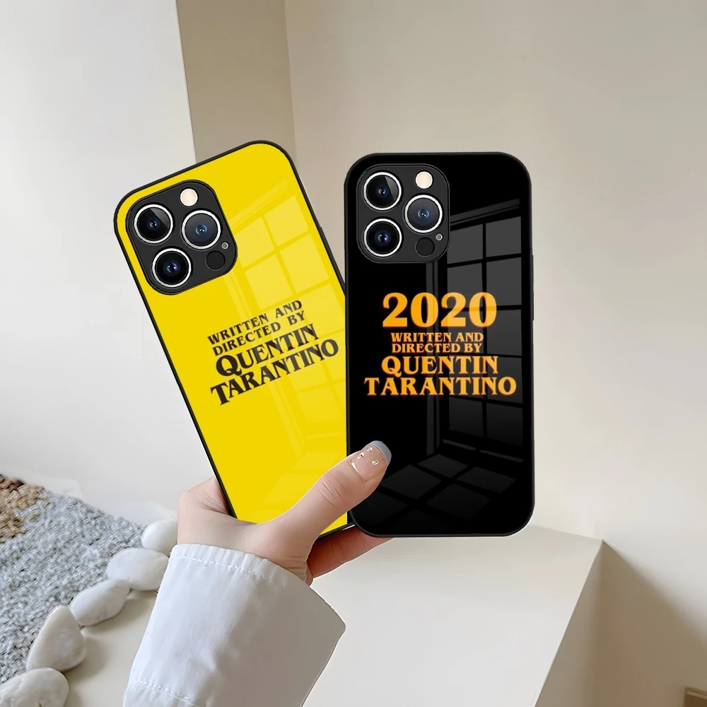 Written Directed Quentin Tarantino Phone Case Tempered Glass For iPhone 13 15 16 14 12 11 Pro Max Plus Mini XR XS SE2020 Coque