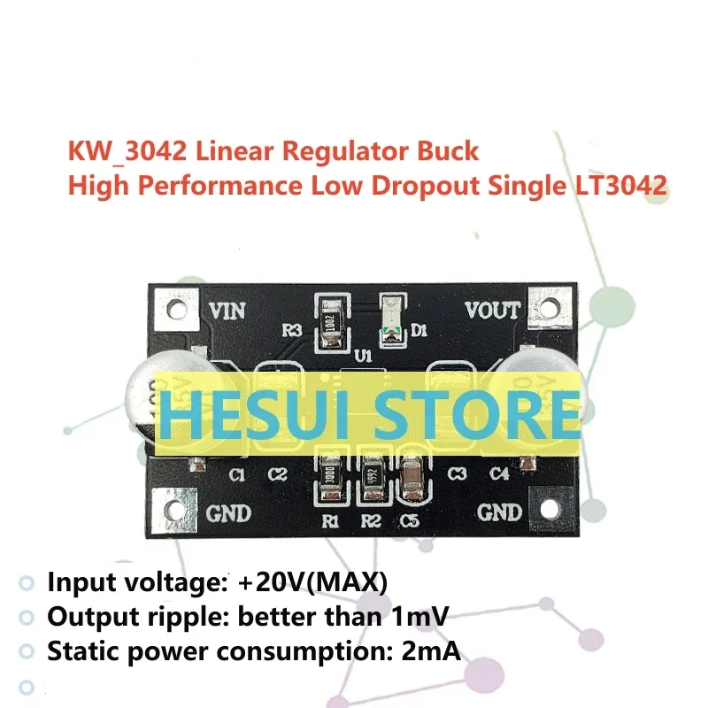 LT3042 module single power linear regulator low noise low ripple RF power module board 5V12V