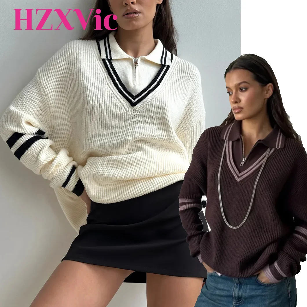

HZXVic женский французский свободный пуловер в ленивом стиле вязаный свитер осень-зима универсальный новый дизайн Sense повседневный удобный