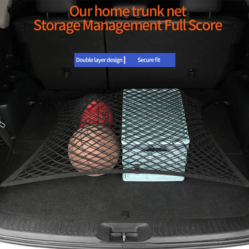 For Audi Q5 FY 2018 2019 2020 2021 2022 2023 2024 Accessories Boot Trunk Net Elastic Upgraded Auto Double Storage Organizer Auto