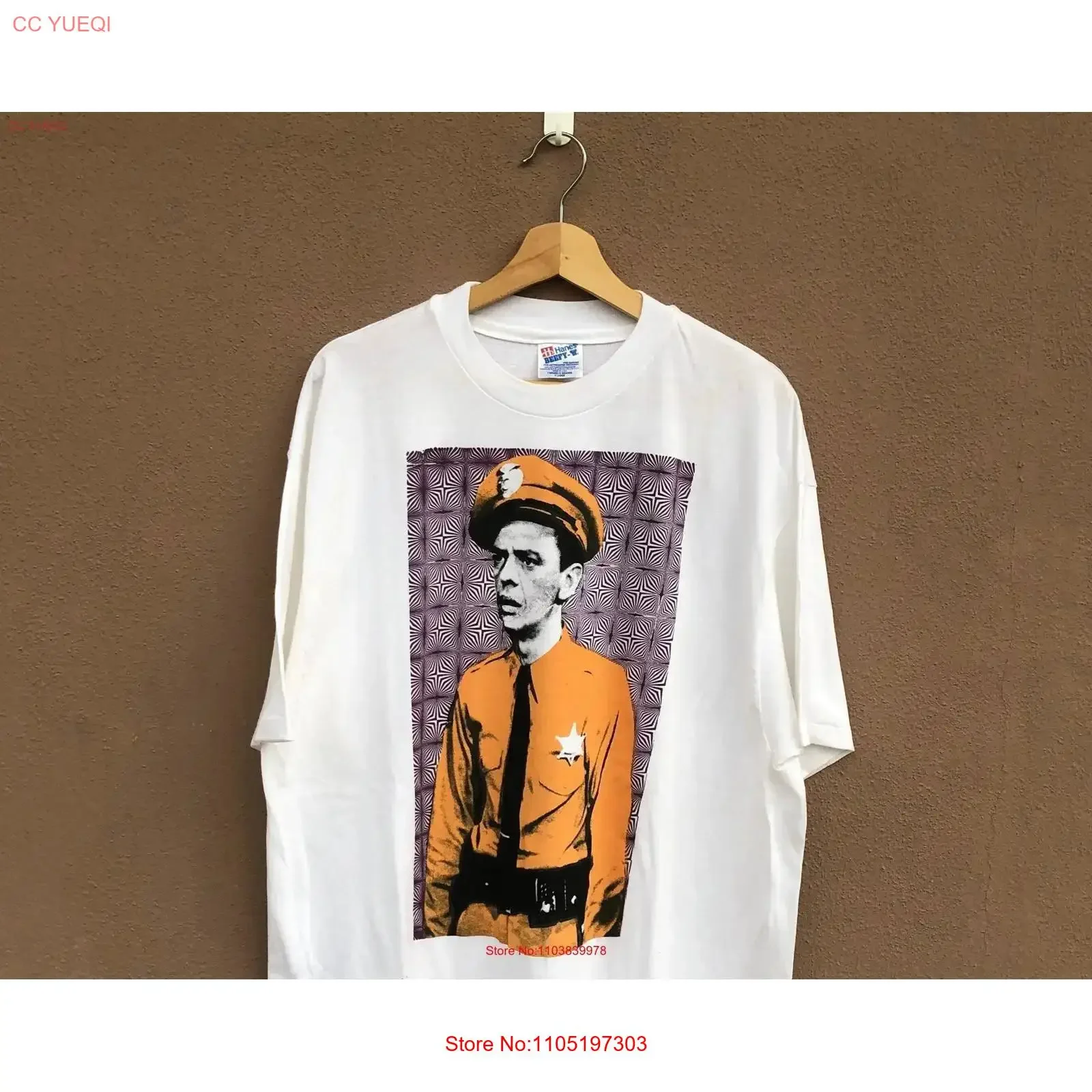 Vintage 90 s Barney Fife T Shirt The Andy Griffith Show Don Knotts American Tv Series vintage Washed Breathable streetwear