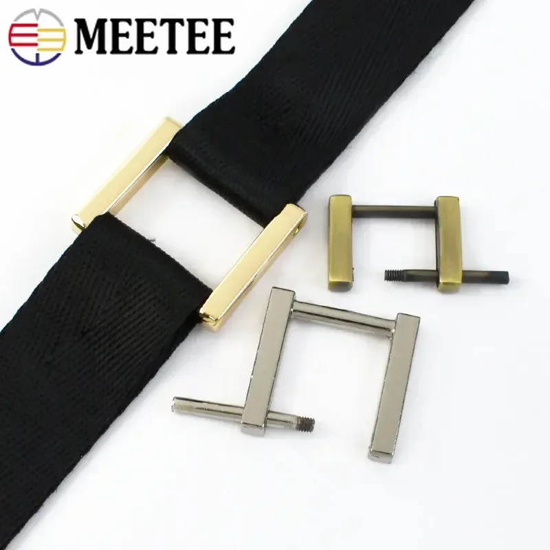 5/10Pcs 13/16/20/25mm Square Buckle Removable Screw Metal Ring Hook Bag Strap Replace Hang Clasp Belt Buckles Loop Accessories