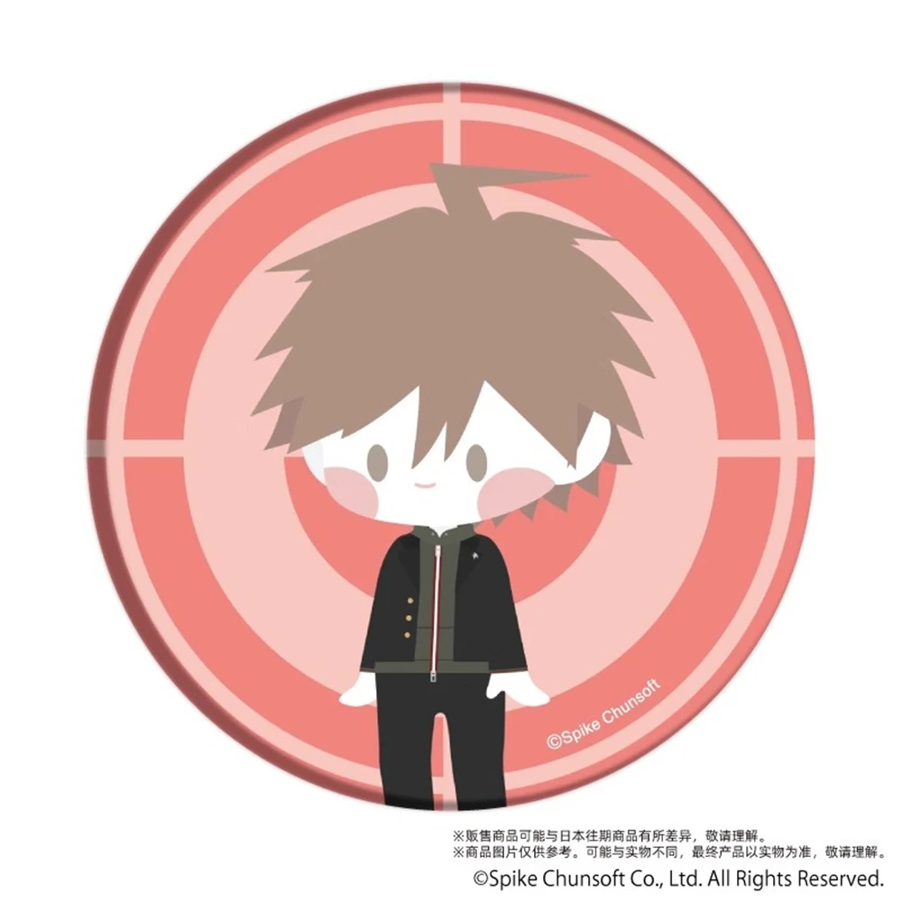 58mm Anime Danganronpa monokuma Naegi Makoto Aoi Asahina Chihiro Fujisaki Cosplay COSTUME Badge Pin SPTE Tinplate Brooch﻿ Prop