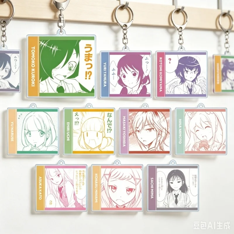 Anime: Por más que lo vea, son ustedes los que me hacen parecer así y no soy popular! Llavero acrílico, colgante para bolso, muñeco de juguete, regalo, 6 cm, venta al por mayor