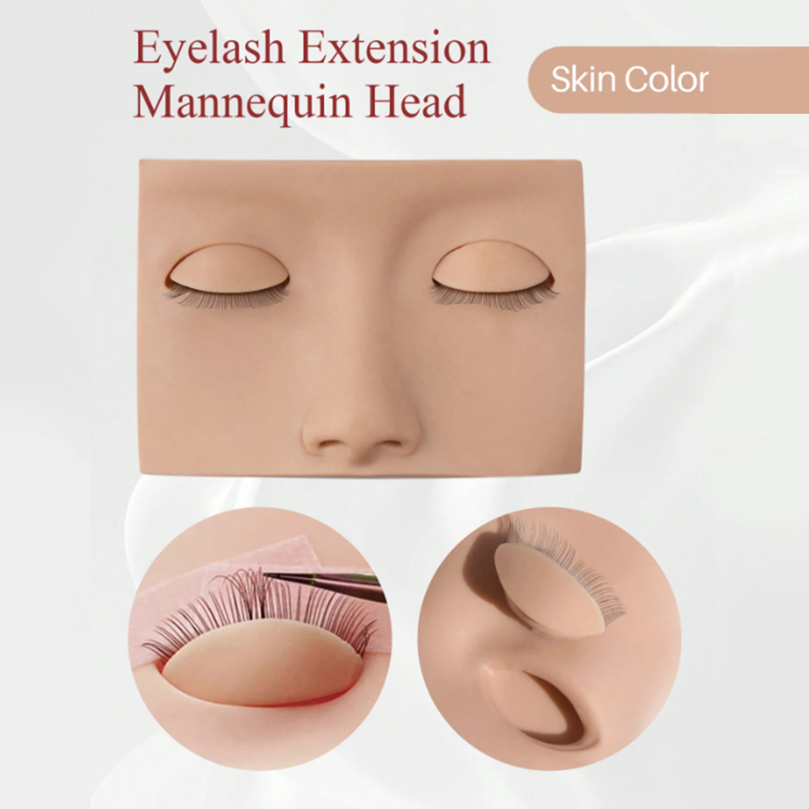 Eyelash EXTENSION Mannequin HEAD Practice อุปกรณ์แต่งหน้าแบบถอดเปลี่ยนเปลือกตา Grafting การสอนการฝึกอบรมเครื่องมือ