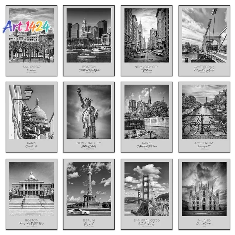 City Poster New York London Paris Wall Art for Livingroom Decoration Picture on The Wall Sheets for Paintings Canvas Home Decor