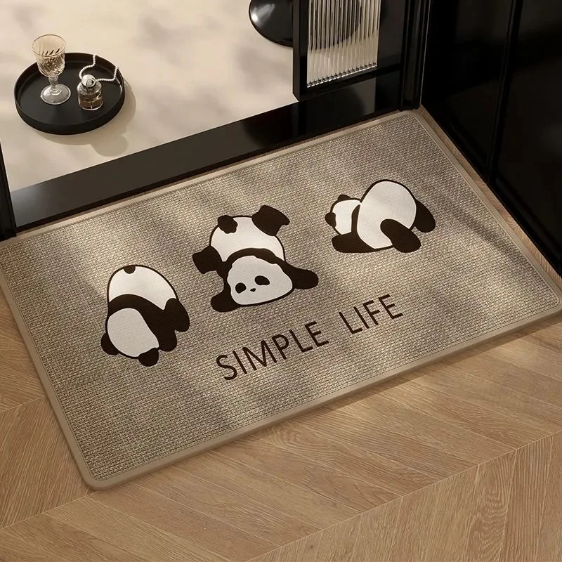 Practical Linen Diatomaceous Earth Woven Bathrooms Mats Absorbent Floor Mats Dirt Resistant and Anti Fall Carpet Door Mats New
