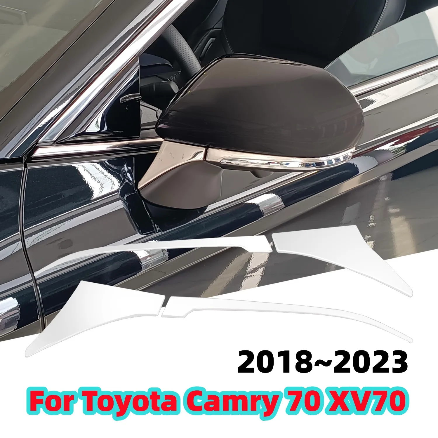 Für Toyota Camry 70 XV70 2018 ~ 2023 Hybrid Auto Seite Tür Rückspiegel Rahmen Helle Bar Kit Anti-scratch trim Streifen Zubehör