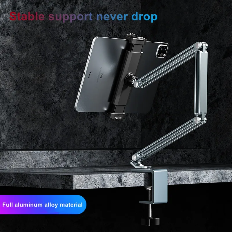 Imagem -02 - Degree Long Arm Tablet Holder Stand For to 14 Inch Tablet Smartphone Bed Desktop Lazy Holder Bracket Support For Ipad 360