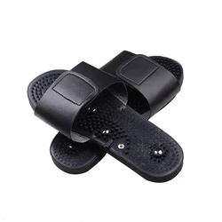 Foot Massage Slippers Electrode Massage Accessorie TENS Therapy Massager Relax Body Foot Relaxing Black Rubber Health Care