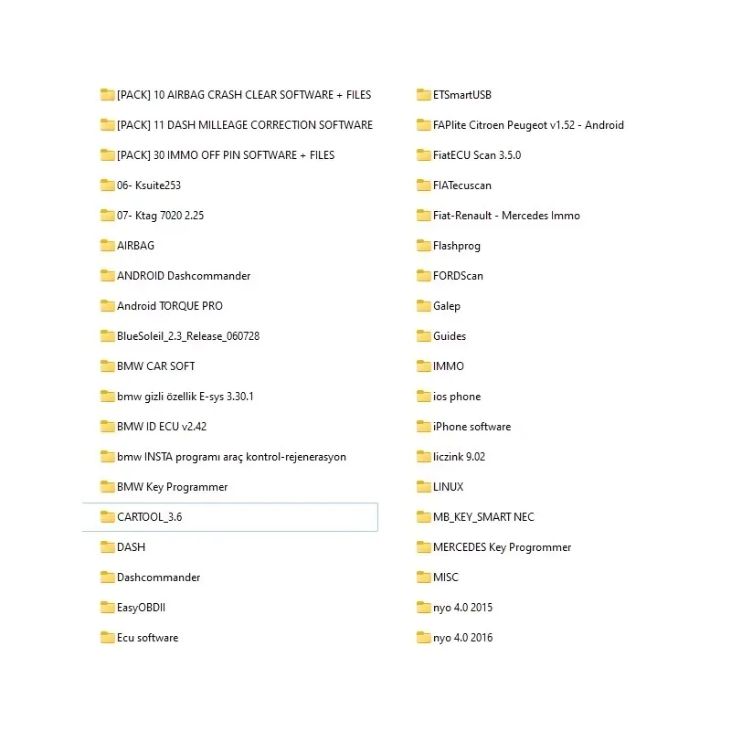 DASH MILLEAGE CORRECTION + AIRBAG CRASH CLEAR + IMMO OFF + DASH + IMMO SOFTWARES /TOTAL 32GB Package mileage correction software