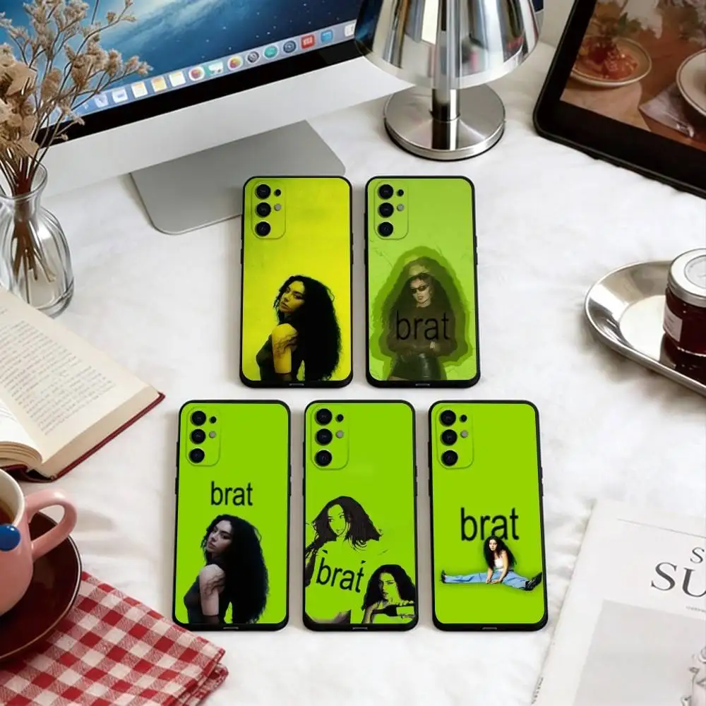 Singer Charli 360-Brat Phone Case For Samsung S25,S24,S21,S22,S23,S30,Ultra,S20,Plus,Fe,Soft Black Cover
