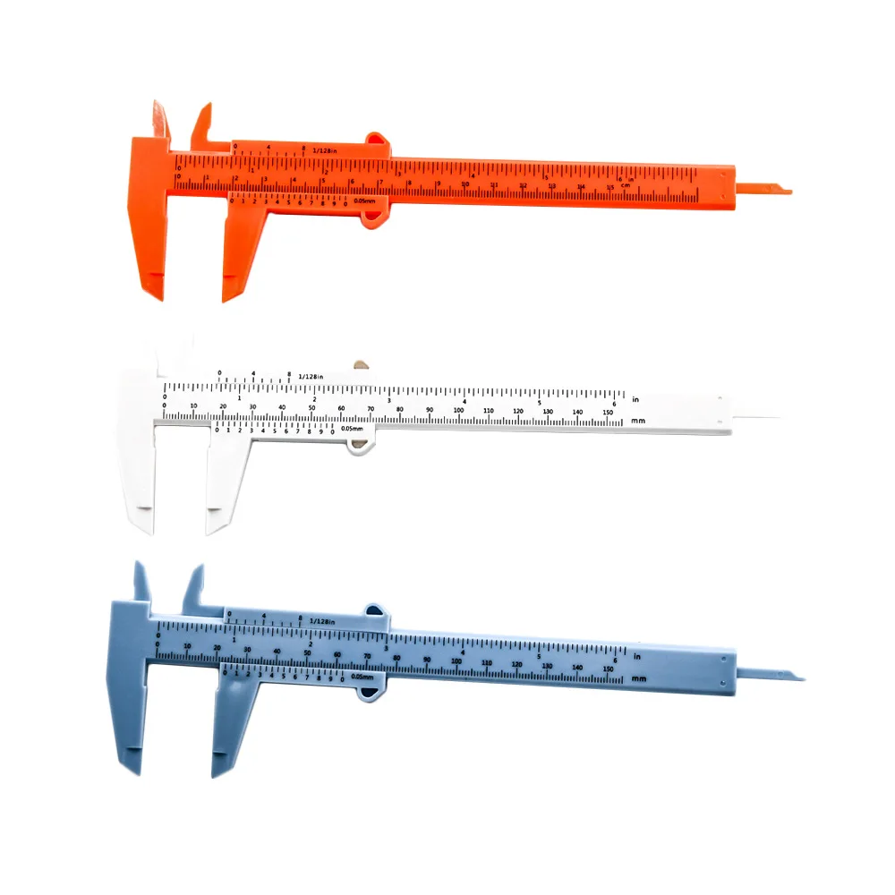 DIY Tool Vernier calipers Double Scale Rulers Plastic Caliper Depth Diameter Measure Tool 0-150mm