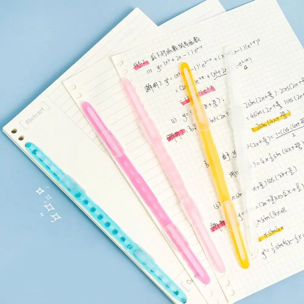 Multicolor Stationary Scrapbook DIY School Office Loose-leaf Clip Paper Fasteners 2 Hole Binding Clips Strip Paper Binder