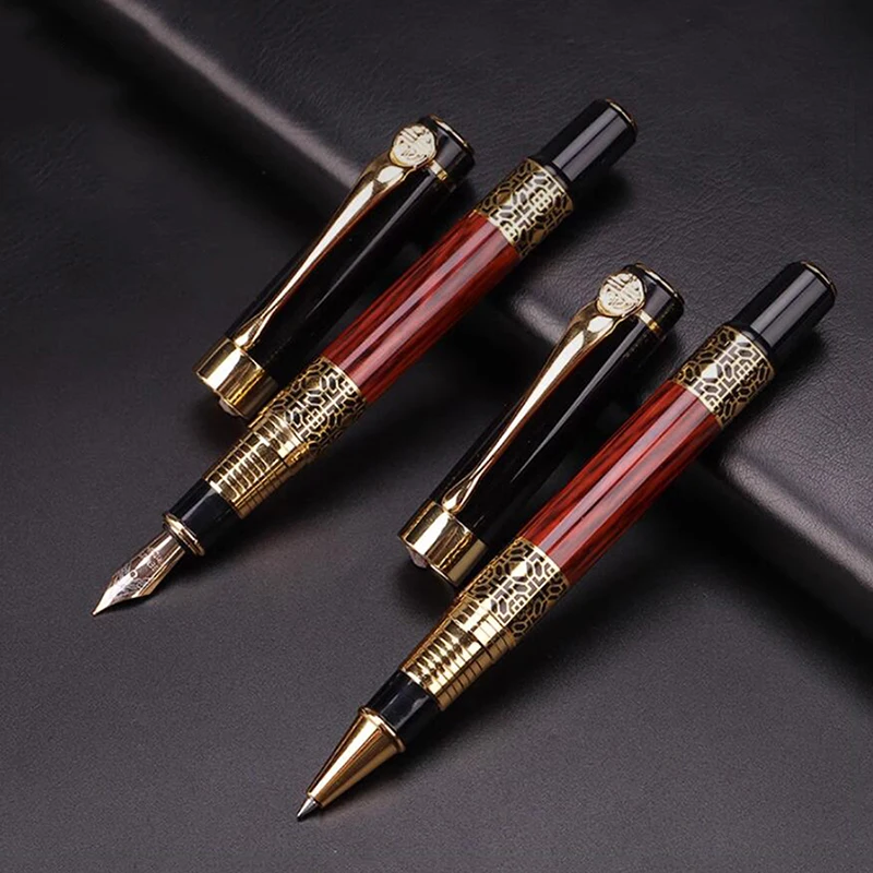 Metal Wood Grain Fountain Pen School Supplies Pens Student for Ballpoint Pen Stationery Supplies Fountain Pen High Quality