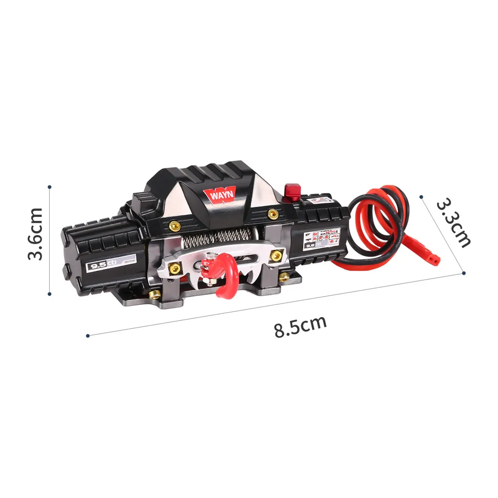 Bezprzewodowy system sterowania zdalnego sterowaniem, podwójne silniki, symulowana metalowa wciągarka do samochodów RC typu crawler 1/10 HSP Redcat Tamiya HPI Axial SCX10