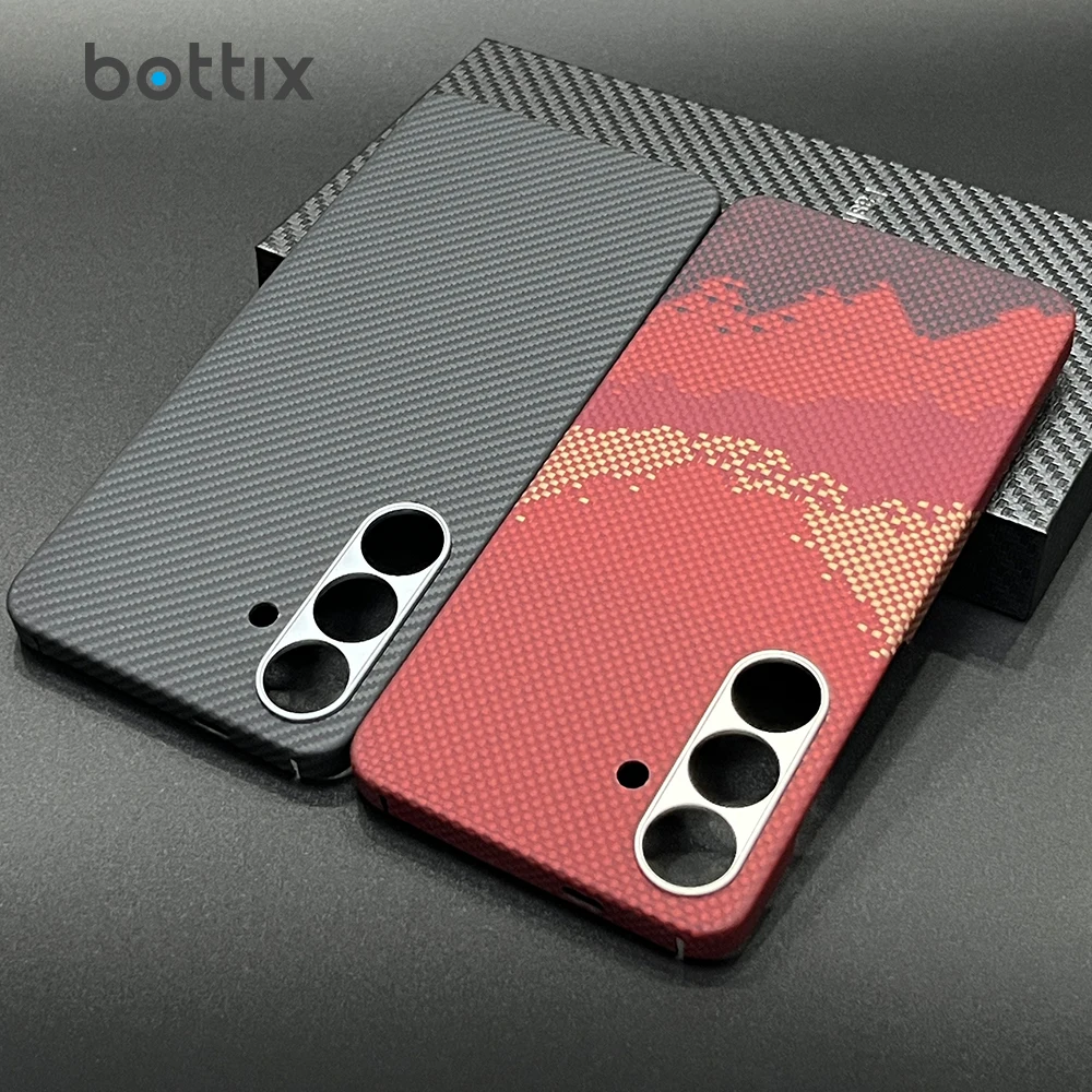 

Carbon Fiber Case For Samsung Galaxy S25 FE Magnetic Cover S25 Edge Anti-Scratch Hard Back Aramid Shockproof Shell Funda Skin