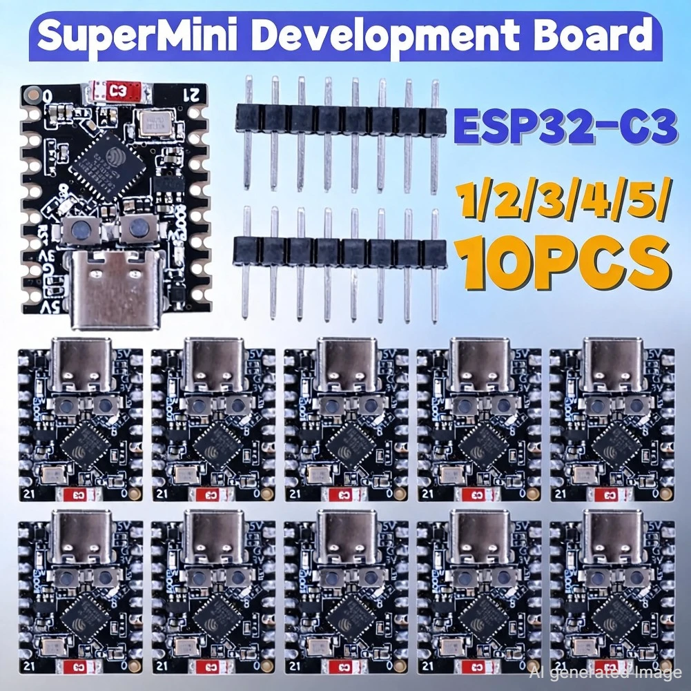 1-10 Stück ESP32 C3 SuperMini WiFi Bluetooth-kompatibles Board SuperMini Entwicklungsboard Entwicklungsboard CORE Board für Arduino Xwsfa