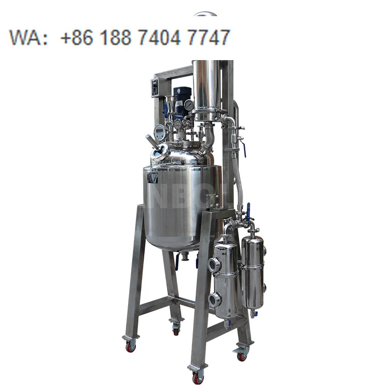50 Liters Industrial Decarboxylation Reactor Jacketed Reactor 100l Decarboxylation Jacketed Stainless Steel Reactor with Conden