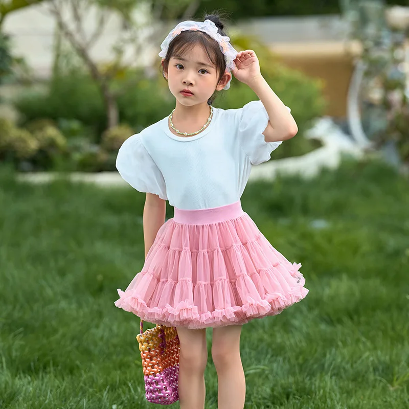 HOT Girls Tulle Skirt Baby Girl Clothes Tutu Pettiskirt Skirt Fashion Girl Clothes Princess Skirts Skirt for Girls Clothing