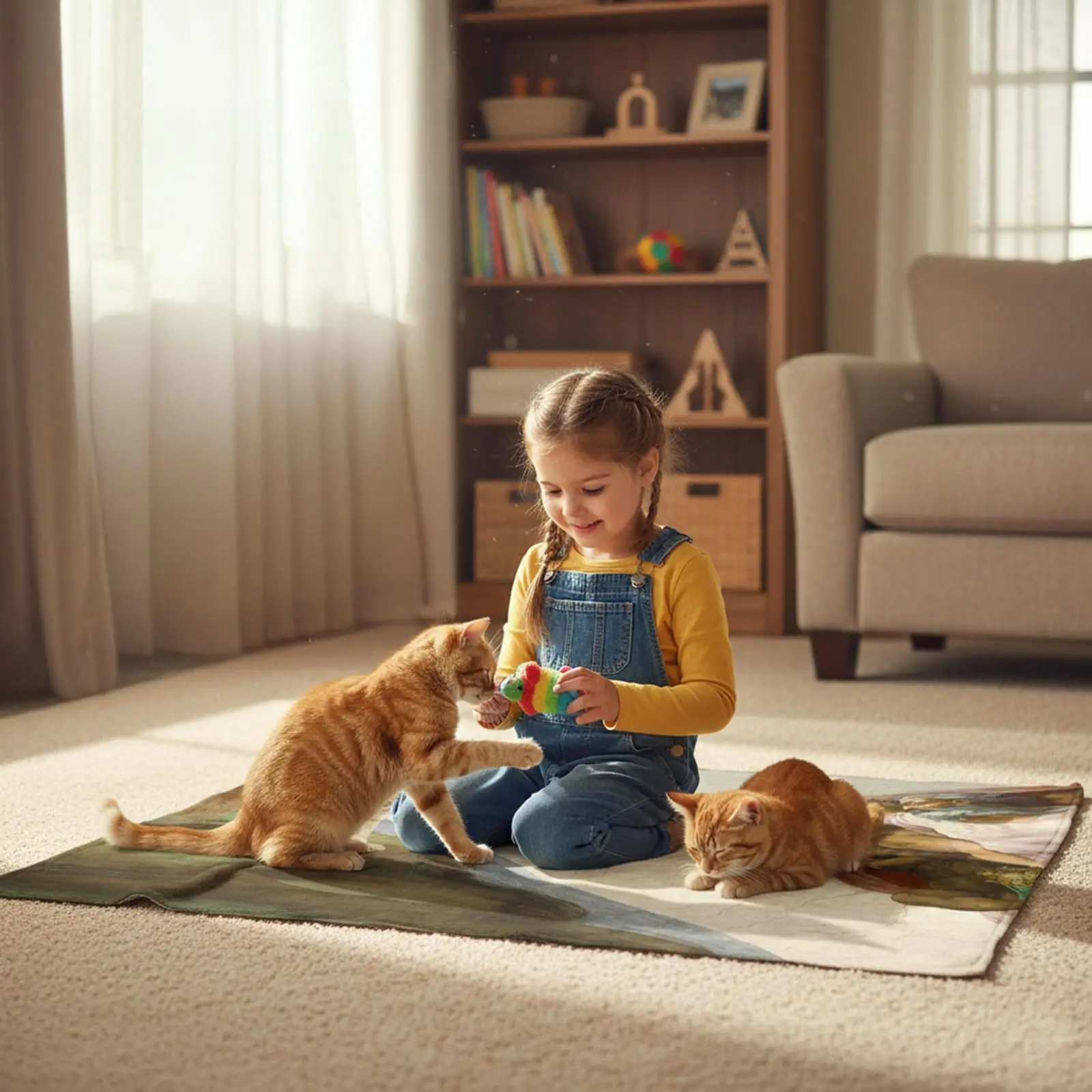 Funny Cat Art Flannel Blanket Michelangelo Parody with Orange Cat Super Soft and Warm Blanket for Couch Sofa Living Room Ideal - view 4