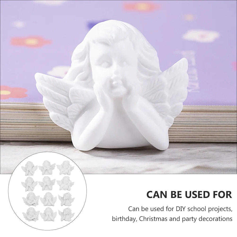 36 Pcs Angel Toy Accessories Lovely Figurine Ornaments Miniature Molds Nativity Decor The Gift Home Resin Baroque