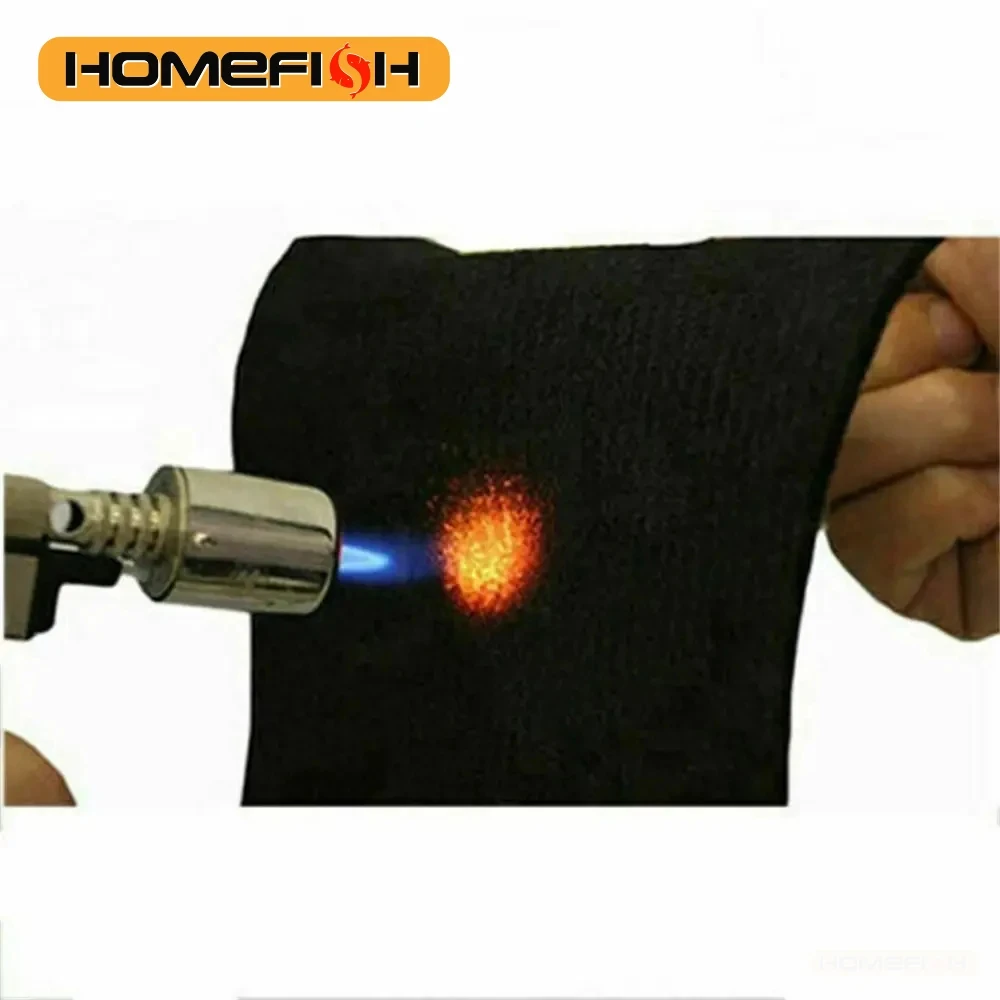 Fireproof Pad Black Welding Protective Blanket Insulation Pad High-Temperature Working Pad 30 * 20cm Fireproof Durable Camp