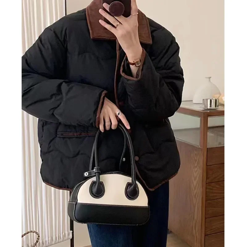 Elegant Parkas for Women Autumn Winter 2023 New Korean Fashion Thicken Warm Jackets Ladies Casual Sweet Oversized Coats