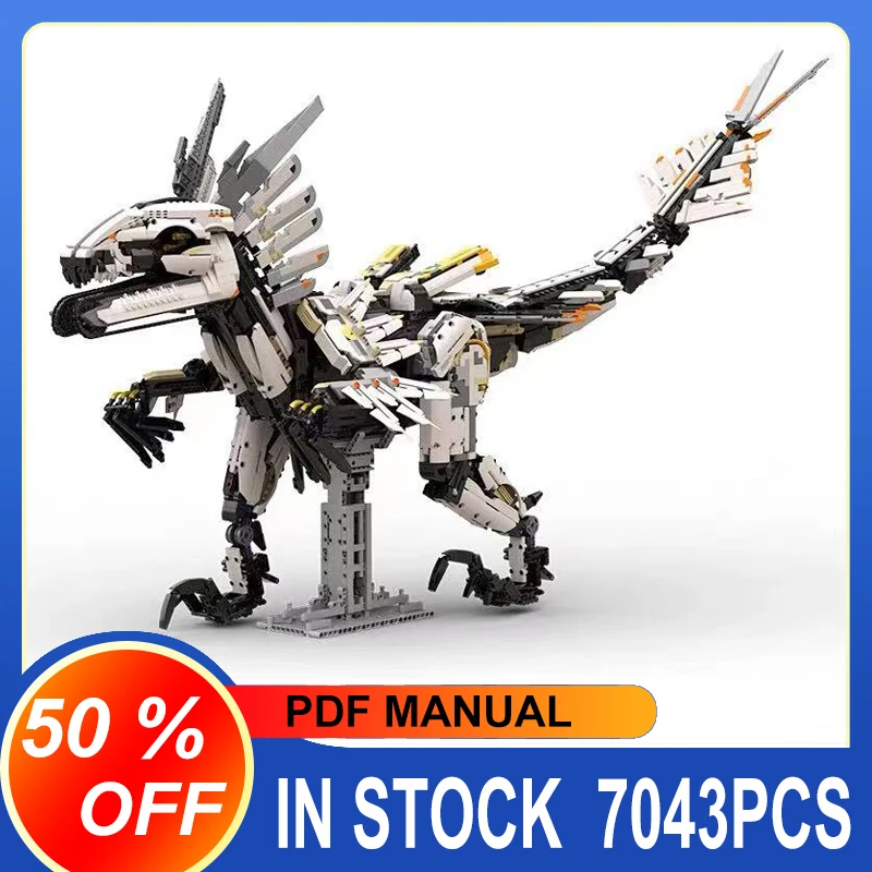 

MOC Horizon Zero Dawned Clawstrider, модель строительных блоков, огромная версия, жираф, 7043 шт., строительные блоки для взрослых, коллекция