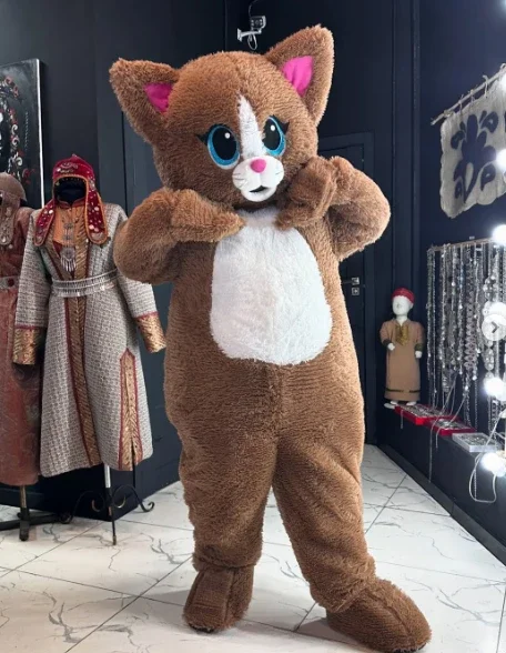 ชุดมาสคอตแมวสิงโตน่ารักสำหรับงานโฆษณา คอสเพลย์ ผู้ใหญ่ ฮาโลวีน คริสต์มาส การแสดงการ์ตูนอนิเมะสัตว์